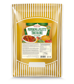 FILETS DE POIVRONS TRICOLORE GRILLES (Poche 1700G) DEMETRA