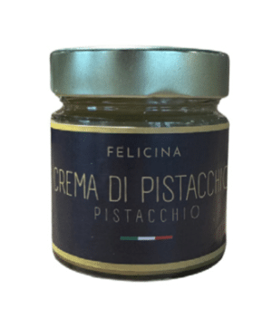 Pot noir de crème de pistache de la marque Felicina